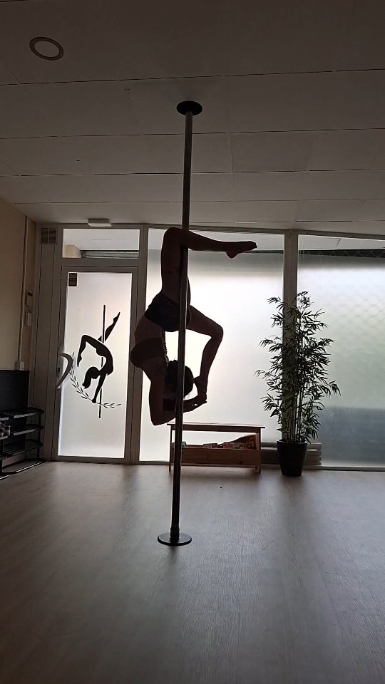 Entrenamiento en el estudio de pole